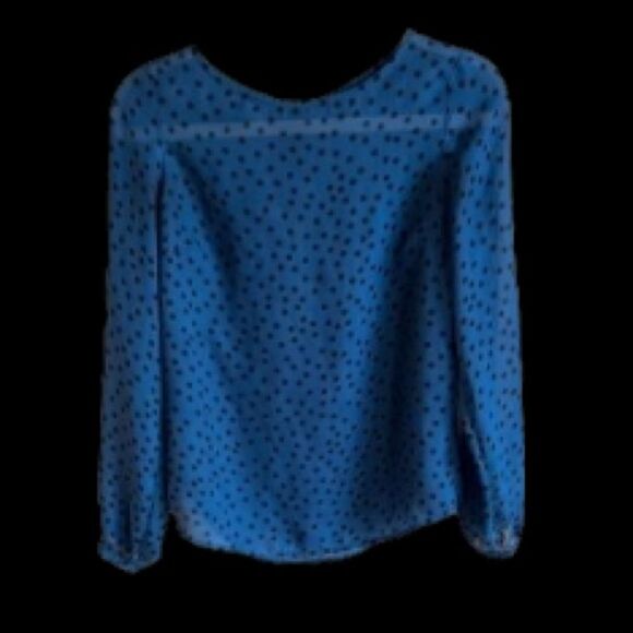 🛍️Ann Taylor Sheer Polka Dot Flowy Blouse - Picture 3 of 6